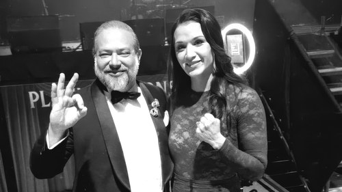 WBA lightweight champion and El Paso police officer Stephanie Han, a Motiva Preserve breast augmentation patient of Dr. Frank Agullo, MD, FACS, at Southwest Plastic Surgery in El Paso, Texas.