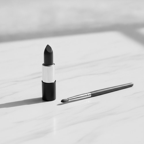 Black and white editorial still life for a lip lesion wedge excision commentary by Dr. Frank Agullo, MD, FACS.